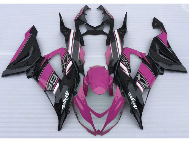 Gloss Pink and Black 2013-2018 ZX6R Fairings