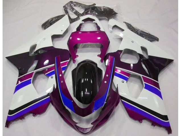 Gloss Pink and Blue 2004-2005 GSXR 600-750 Fairings