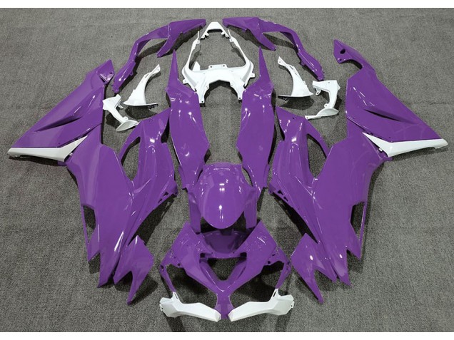 Gloss Purple & White 2019-2023 ZX6R Fairings
