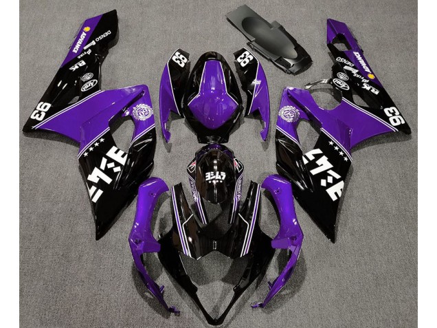 Gloss Purple and Black Custom 2005-2006 GSXR 1000 Fairings