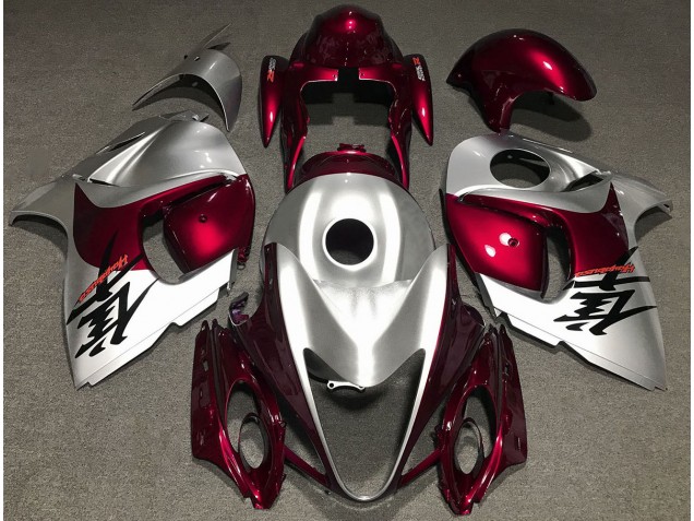 Gloss Red and Silver 2008-2020 GSXR 1300 Hayabusa Fairings