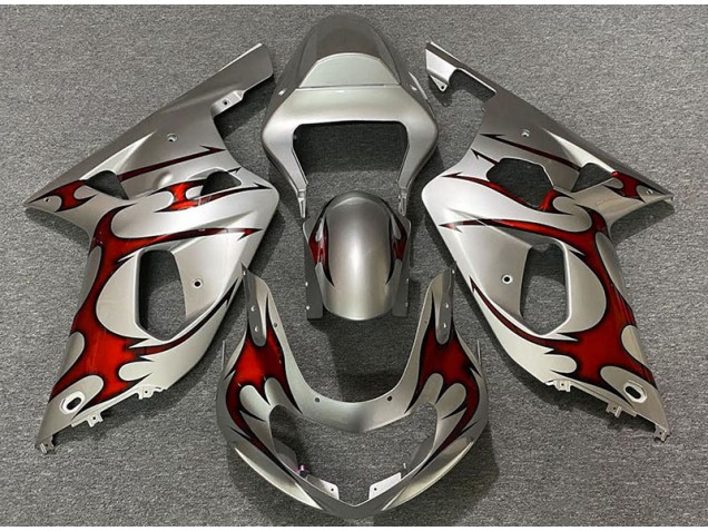 Gloss Silver & Red 2001-2003 GSXR 600-750 Fairings Gloss Silver & Red 2001-2003 GSXR 600-750 Fairings