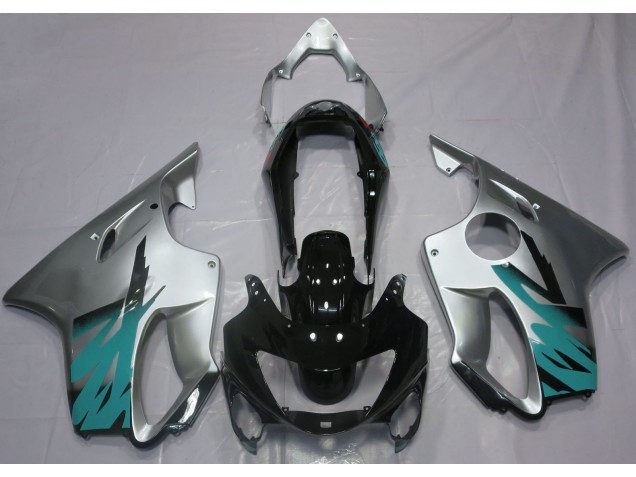 Gloss Silver & Teal 1999-2000 CBR600 F4 Fairings