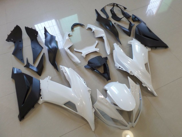 Gloss White Black 2013-2018 ZX6R Fairings