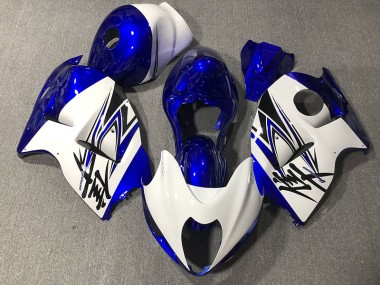 Gloss White & Blue 1997-2007 GSXR 1300 Hayabusa Fairings
