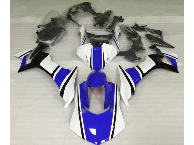 Gloss White Blue and Black 2015-2019 R1 Fairings
