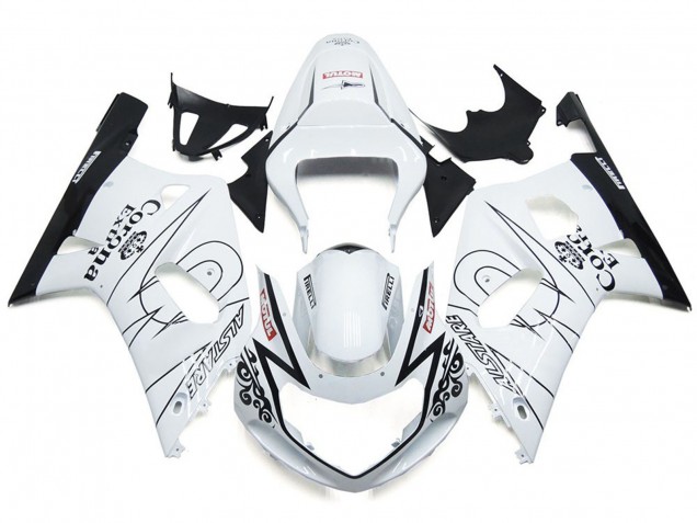 Gloss White Corona and Black 2001-2003 GSXR 600-750 Fairings Gloss White Corona and Black 2001-2003 GSXR 600-750 Fairings