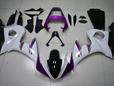 Gloss White & Purple Accents 2003-2004 R6 Fairings