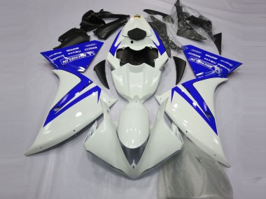 Gloss White and Blue 2012-2014 R1 Fairings