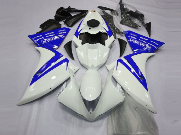 Gloss White and Blue 2012-2014 R1 Fairings