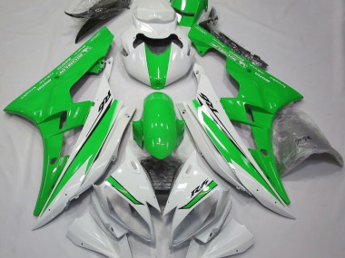 Gloss White and Green 2006-2007 R6 Fairings