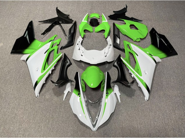 Gloss White and Green 2013-2016 Daytona 675 Fairings Gloss White and Green 2013-2016 Daytona 675 Fairings