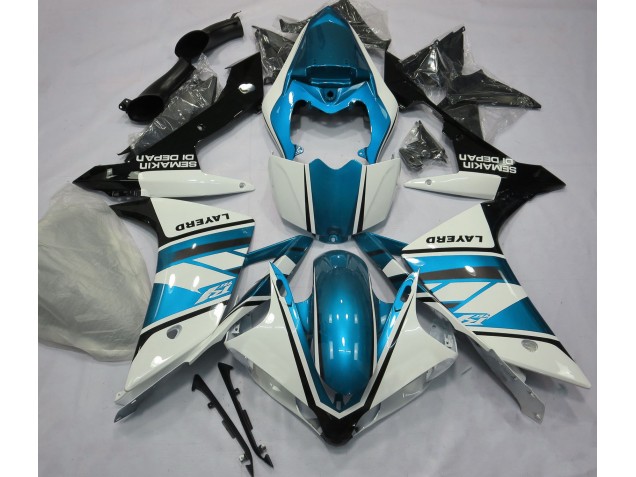 Gloss White and Light Blue 2007-2008 R1 Fairings