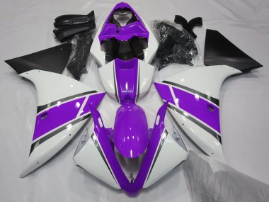 Gloss White and Purple 2009-2011 R1 Fairings