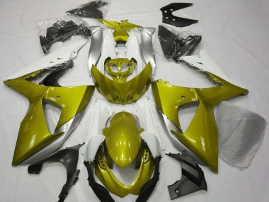 Gloss Yellow & White 2009-2016 GSXR 1000 Fairings