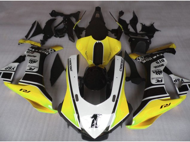 Gloss Yellow & White 2015-2019 R1 Fairings
