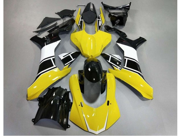 Gloss Yellow White and Black 2015-2019 R1 Fairings