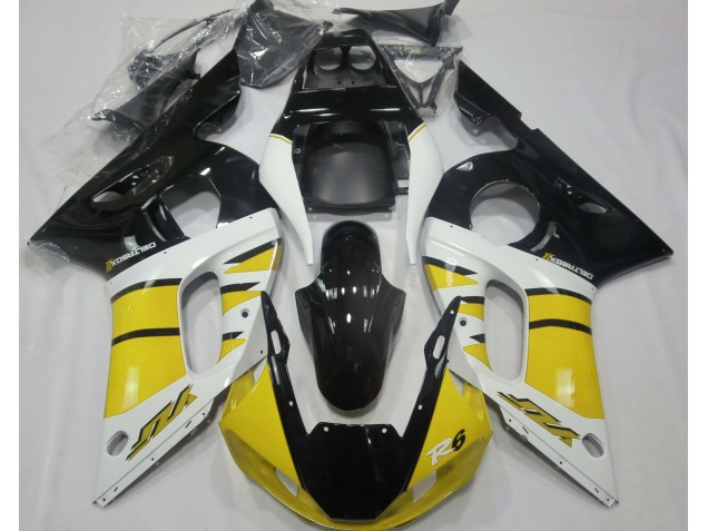 Gloss Yellow and Black 1998-2002 R6 Fairings