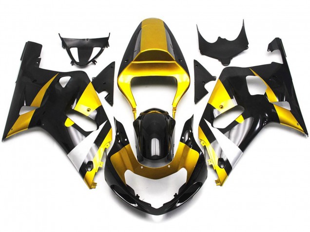 Gold and Gloss Black Style 2001-2003 GSXR 600-750 Fairings Gold and Gloss Black Style 2001-2003 GSXR 600-750 Fairings