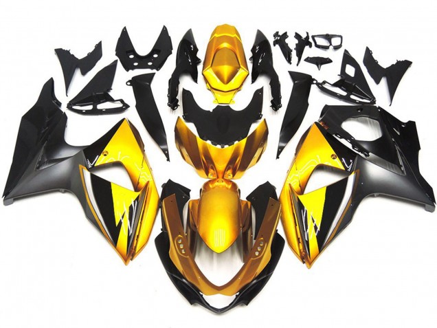 Gold and Grey OEM Style Custom 2009-2016 GSXR 1000 Fairings