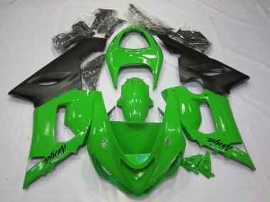 Green Black 2005-2006 ZX6R Fairings