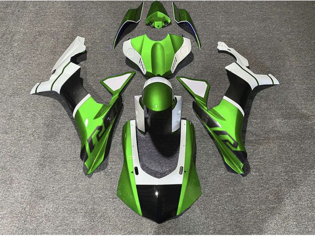 Green & Carbon Fiber Accents 2015-2019 R1 Fairings