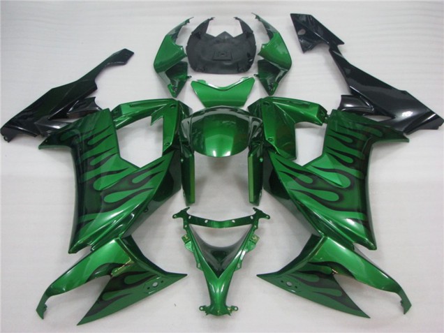 Green Flame 2008-2010 ZX10R Fairings