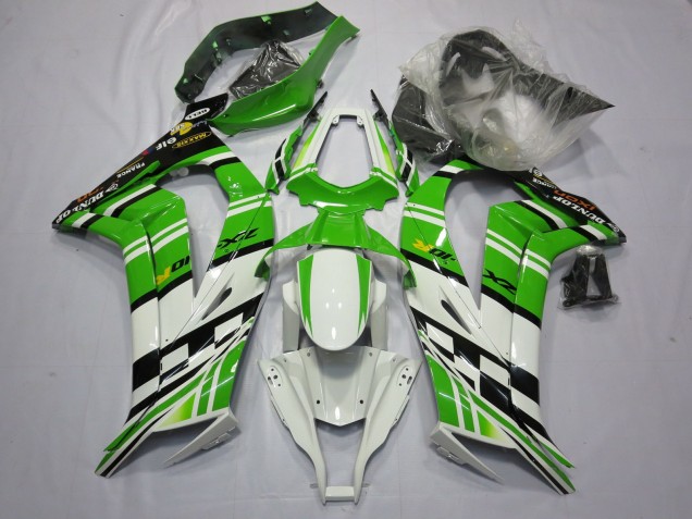 Green White Black 2011-2015 ZX10R Fairings