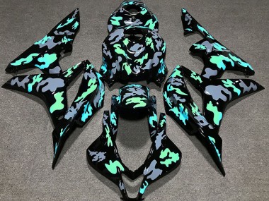 Green and Grey Camouflage 2007-2008 CBR600RR Fairings