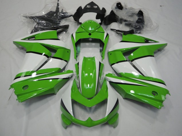 Green and White 2008-2012 Ninja 250 Fairings Green and White 2008-2012 Ninja 250 Fairings