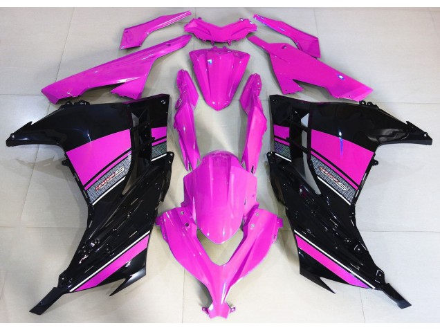 Hot Pink and Black 2013-2018 Ninja 300 Fairings
