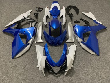 Light Blue & White 2009-2016 GSXR 1000 Fairings