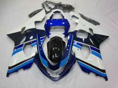 Light Blue White and Black 2004-2005 GSXR 600-750 Fairings