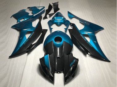 Light Blue w Carbon Fiber Style 2008-2016 R6 Fairings