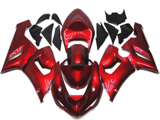 Maroon Red 2005-2006 ZX6R Fairings Maroon Red 2005-2006 ZX6R Fairings