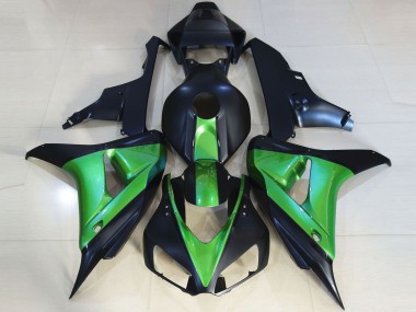 Matte Black & Green 2006-2007 CBR1000RR Fairings