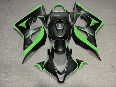 Matte Black & Green 2007-2008 CBR600RR Fairings