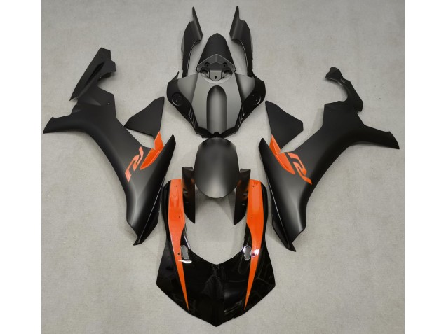Matte Black & Orange 2015-2019 R1 Fairings
