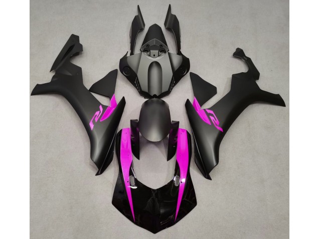 Matte Black & Pink 2015-2019 R1 Fairings