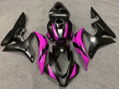 Matte Black & Pink Design 2007-2008 CBR600RR Fairings