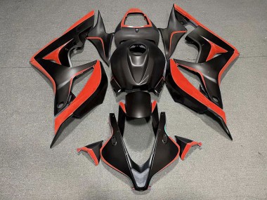 Matte Black & Red 2007-2008 CBR600RR Fairings