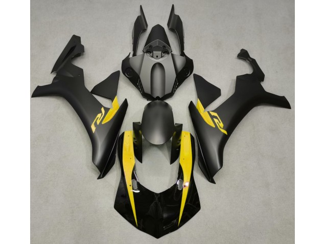 Matte Black & Yellow 2015-2019 R1 Fairings