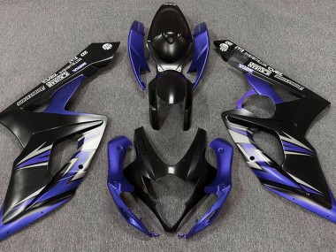 Matte Black and Blue 2005-2006 GSXR 1000 Fairings