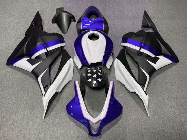 Matte Black and Dark Blue Star 2009-2012 CBR600RR Fairings
