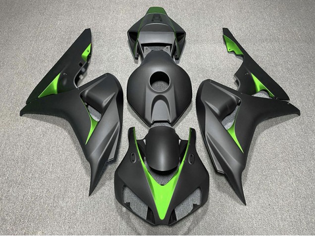 Matte Black and Green 2006-2007 CBR1000RR Fairings Matte Black and Green 2006-2007 CBR1000RR Fairings