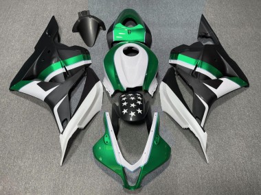 Matte Black and Green Star 2009-2012 CBR600RR Fairings