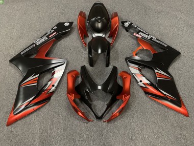 Matte Black and Orange 2005-2006 GSXR 1000 Fairings