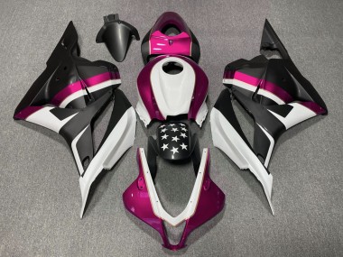 Matte Black and Pink Star 2009-2012 CBR600RR Fairings