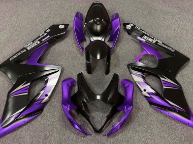 Matte Black and Purple 2005-2006 GSXR 1000 Fairings