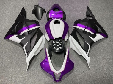 Matte Black and Purple Star 2009-2012 CBR600RR Fairings